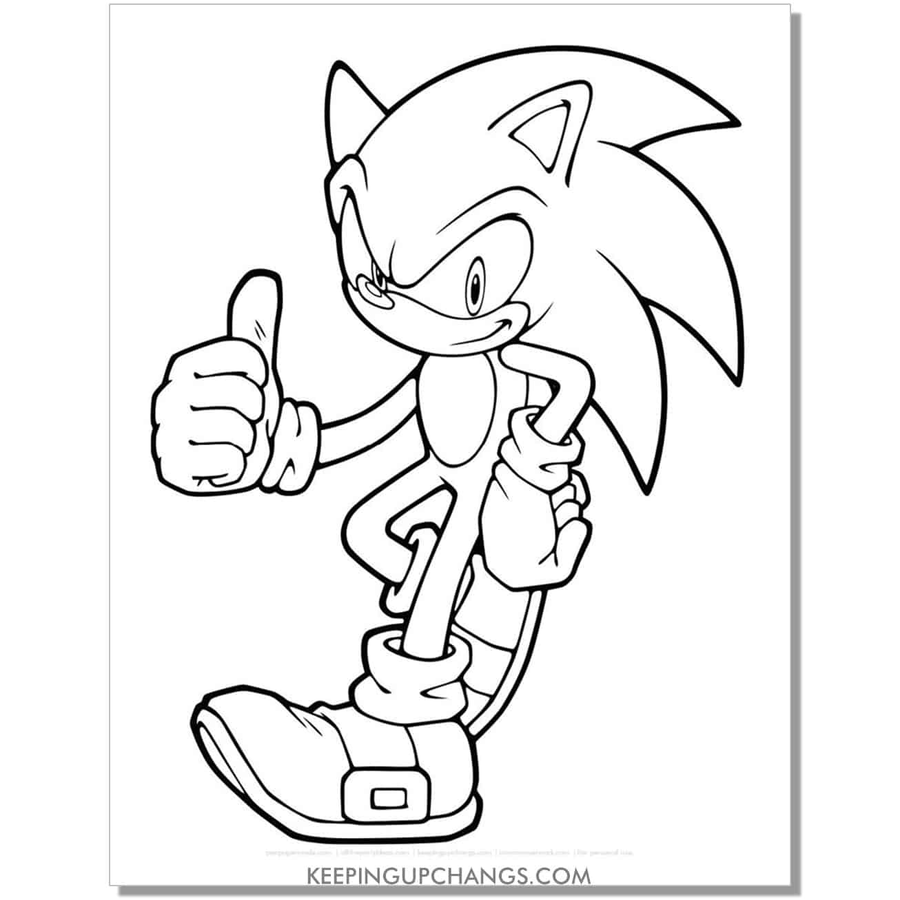 Free sonic the hedgehog coloring pages popular printables