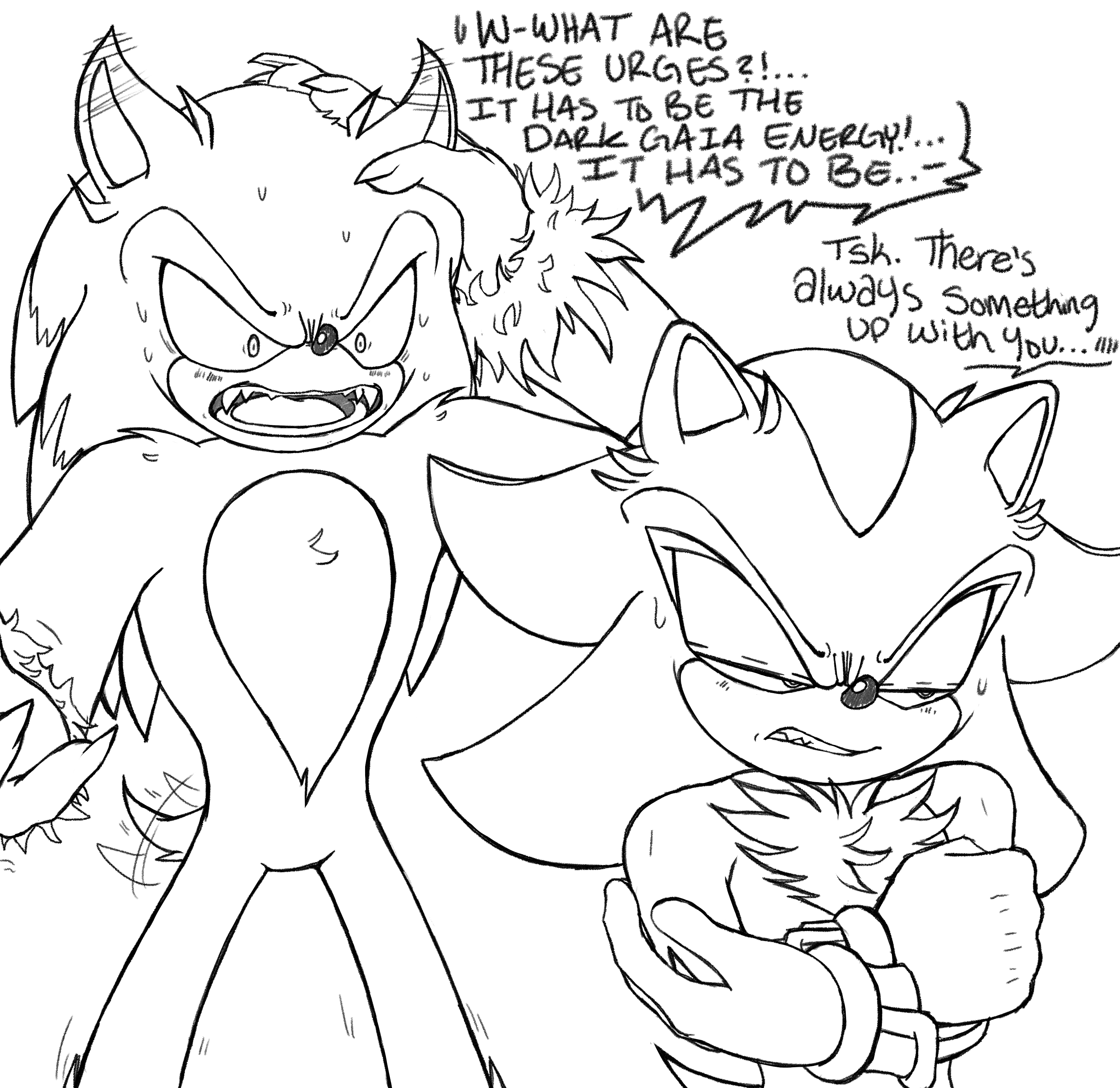Nini on x i rarely ever draw werehog sonic so i randomly came up with this idea to doodle p httpstcolwvzlvoumk x