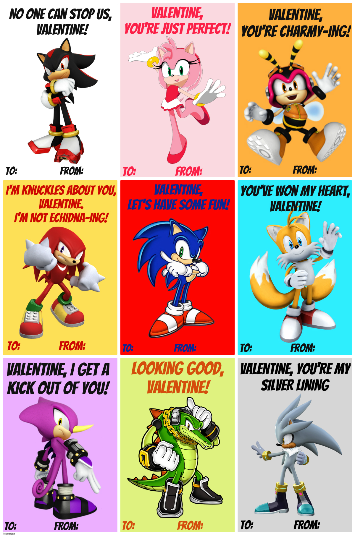 Free printable sonic valentines the lunchbox season