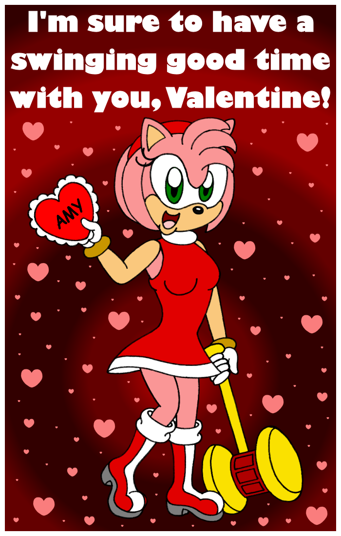 Sonic girls valentine card
