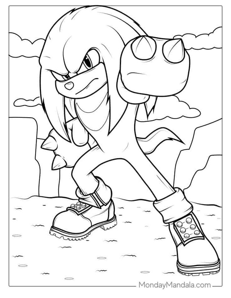Knuckles coloring page sonic coloring pages coloring pages cartoon coloring pages ninja turtle coloring pages