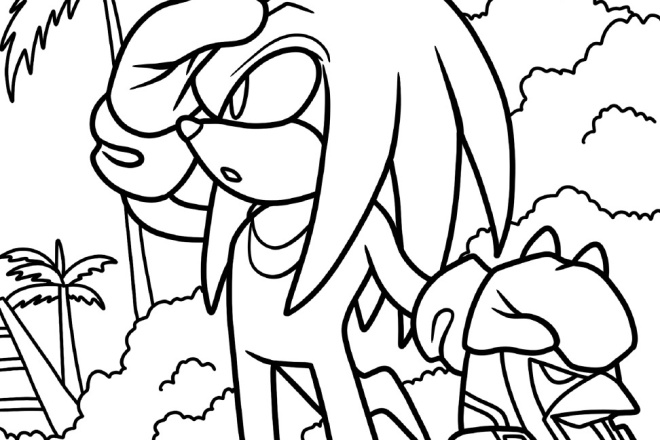 Knuckles drawing pages for kids one of the main character of sonic for freelancer gulzaman gulzaman â