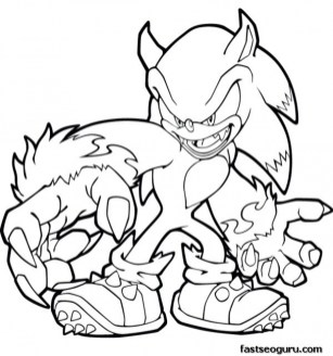 Free printable sonic the hedgehog coloring pages