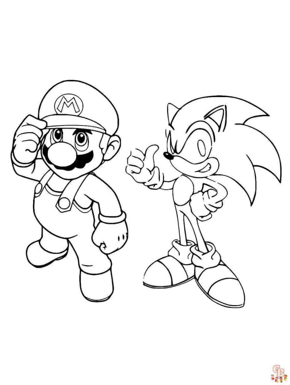 Free mario coloring pages printable for kids and adults