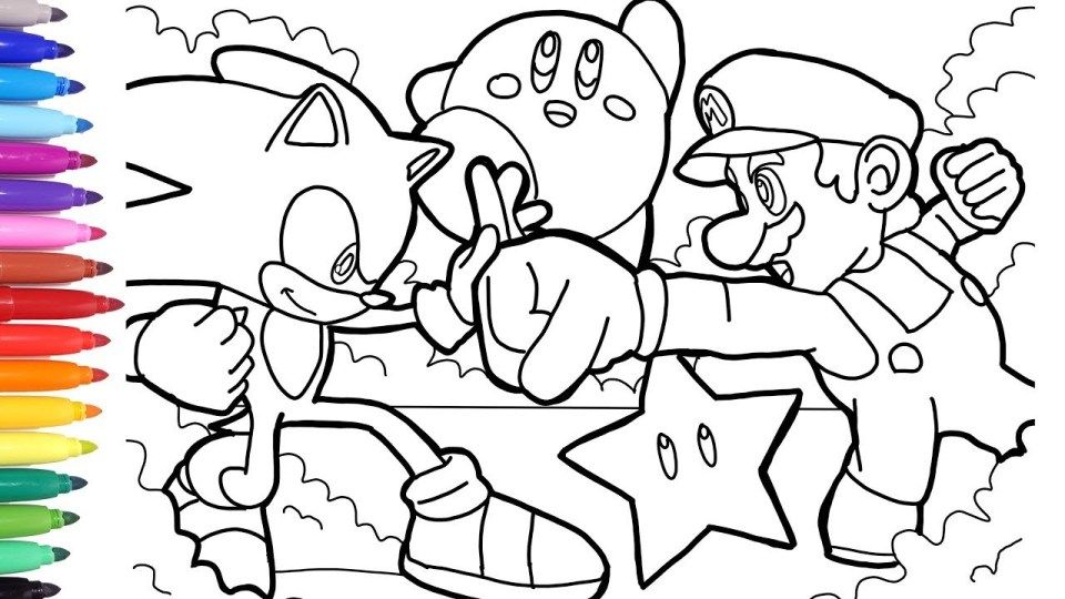 Mario coloring pages sonic vs mario coloring pages how to draw mario how to draw sonic