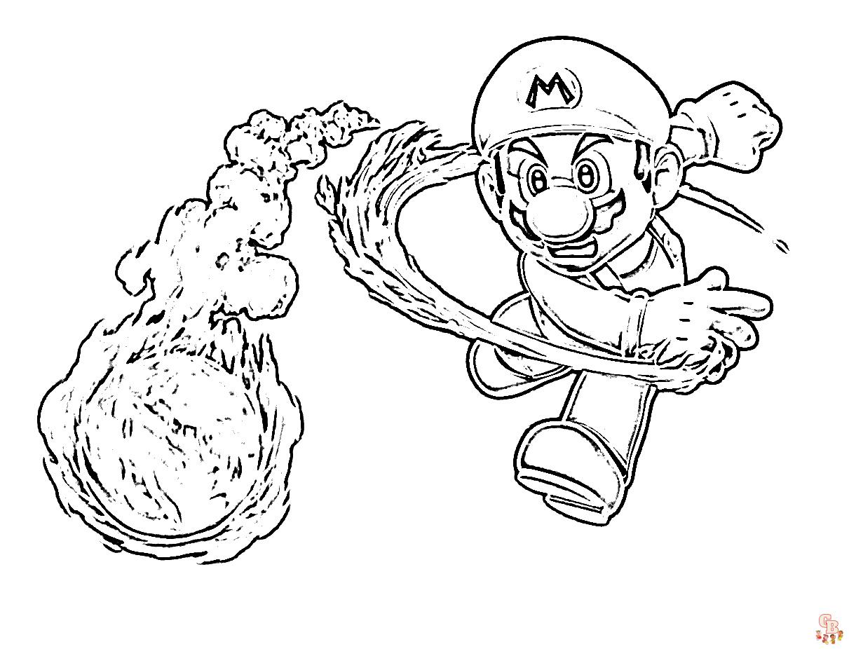 Free mario coloring pages printable for kids and adults