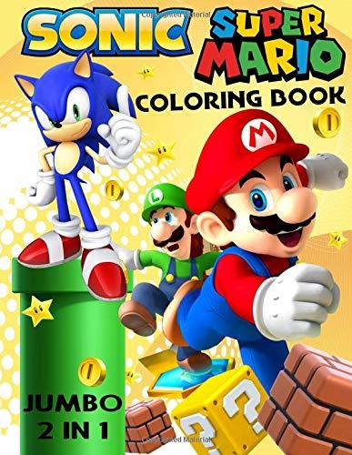 Sonic and super mario jumbo coloring book by mira book