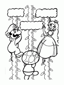 Mario sonic coloring page