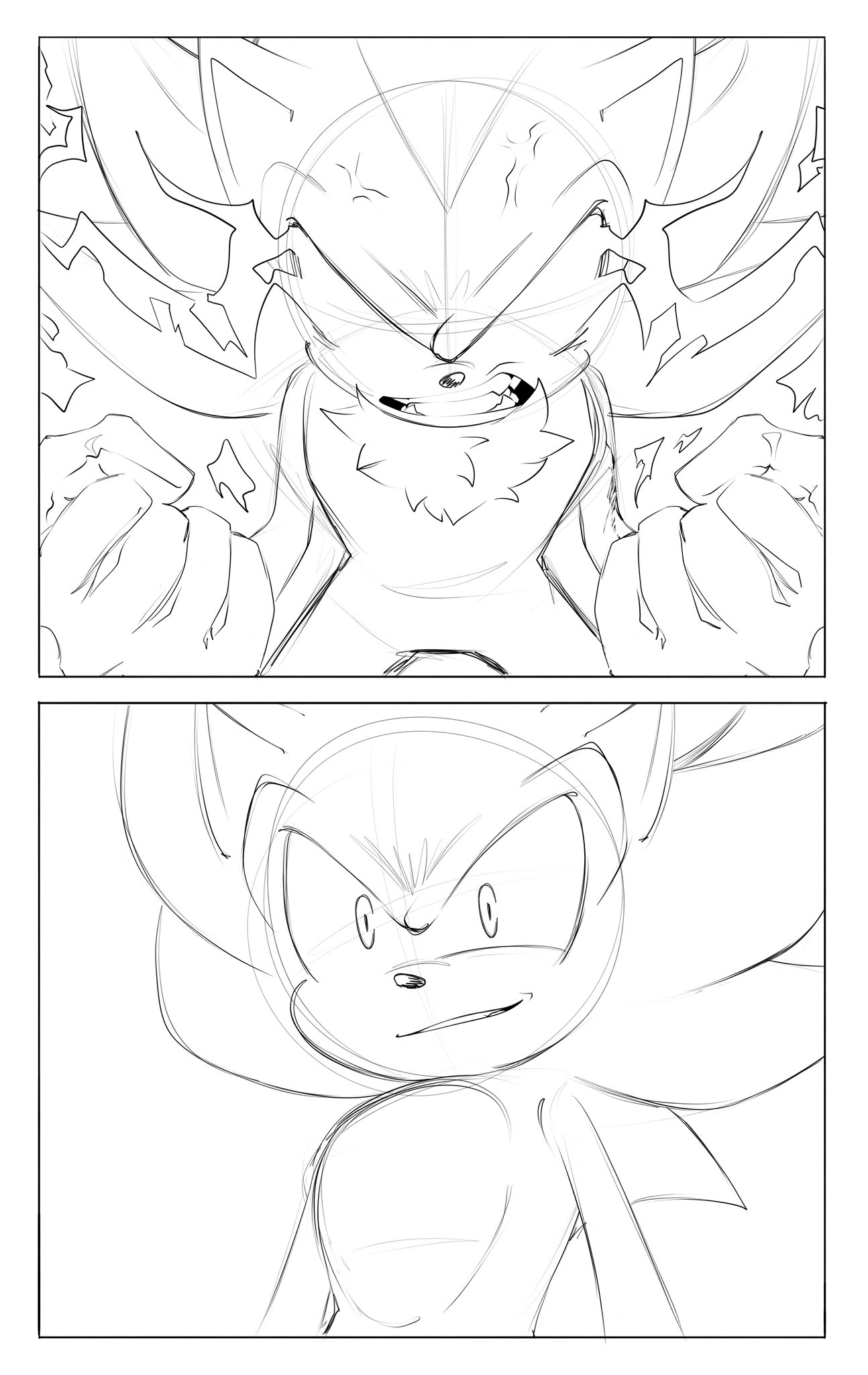 Ââââ â ã on x since the sonic vs shadow ic did absolute wonders i wanna show you guys some of my fav rough sketched pages also yes there will be more