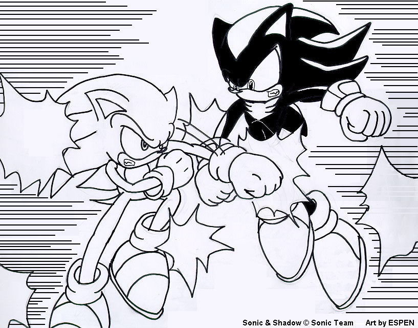 Sonic vs shadow by emotwo on