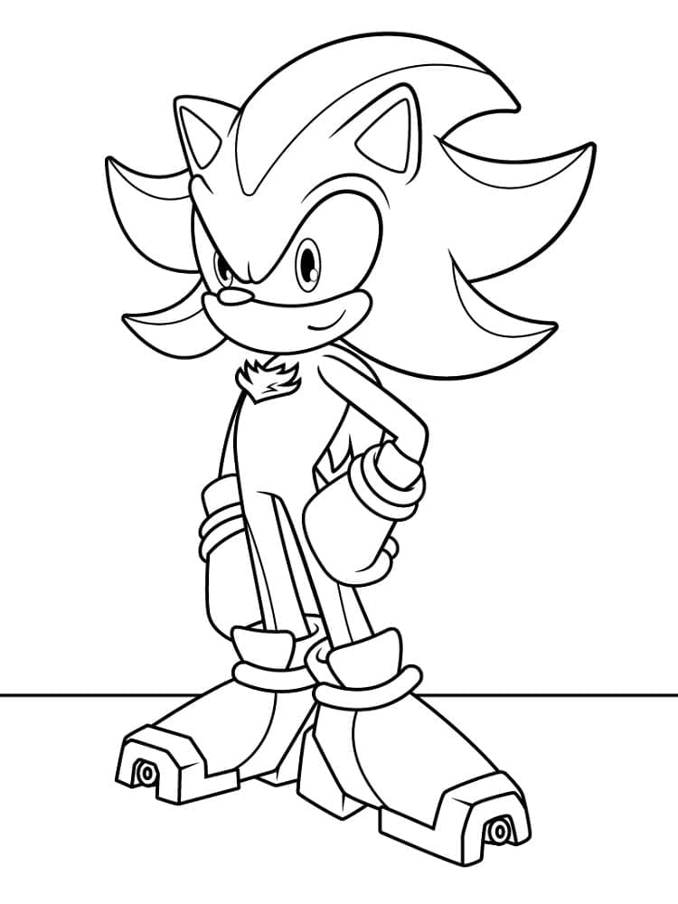 Shadow the hedgehog coloring pages