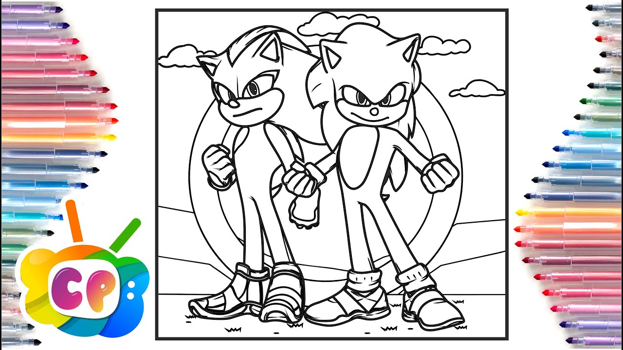 Sonic vs shadow coloring pages sonic the hedgehog coloring how to draw sonic