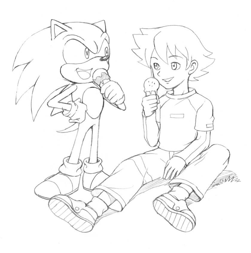 Sonic and chris from sonic x by lcibos on