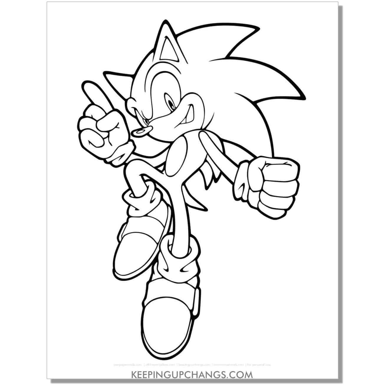 Free sonic the hedgehog coloring pages popular printables