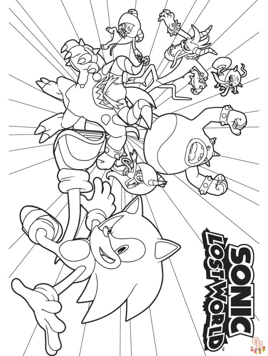 Sonic el erizo para colorear gratis