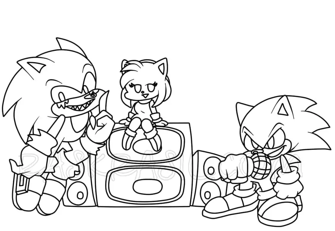 Sonicexe vs friday night funkin fãrbung seite