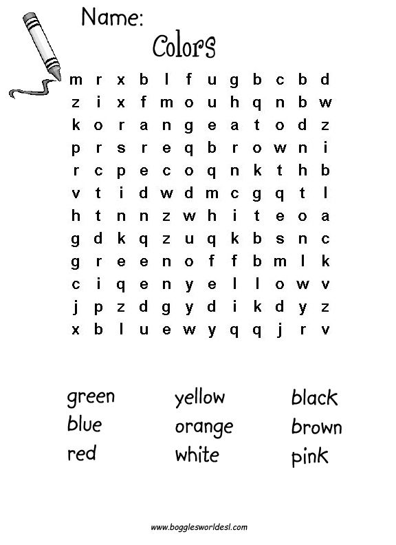 Kiidscoloringpages fichas ingles sopa de letras dificil vocabulario en ingles