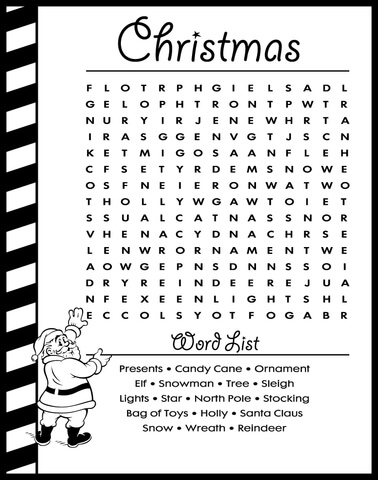 Dibujo de sopa de letras navideãa para aprender inglãs para colorear dibujos para colorear imprimir gratis
