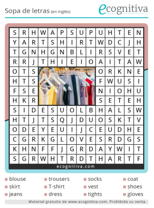 Sopa de letras en inglãs