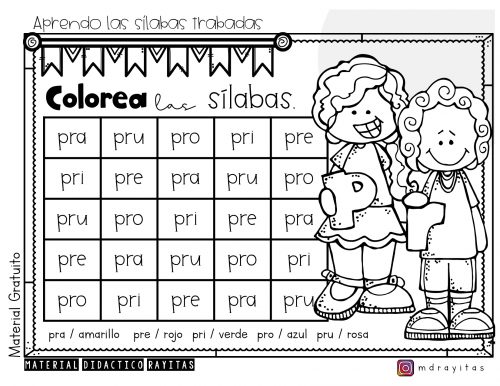 Sopa de letras de las silabas cuadernillo