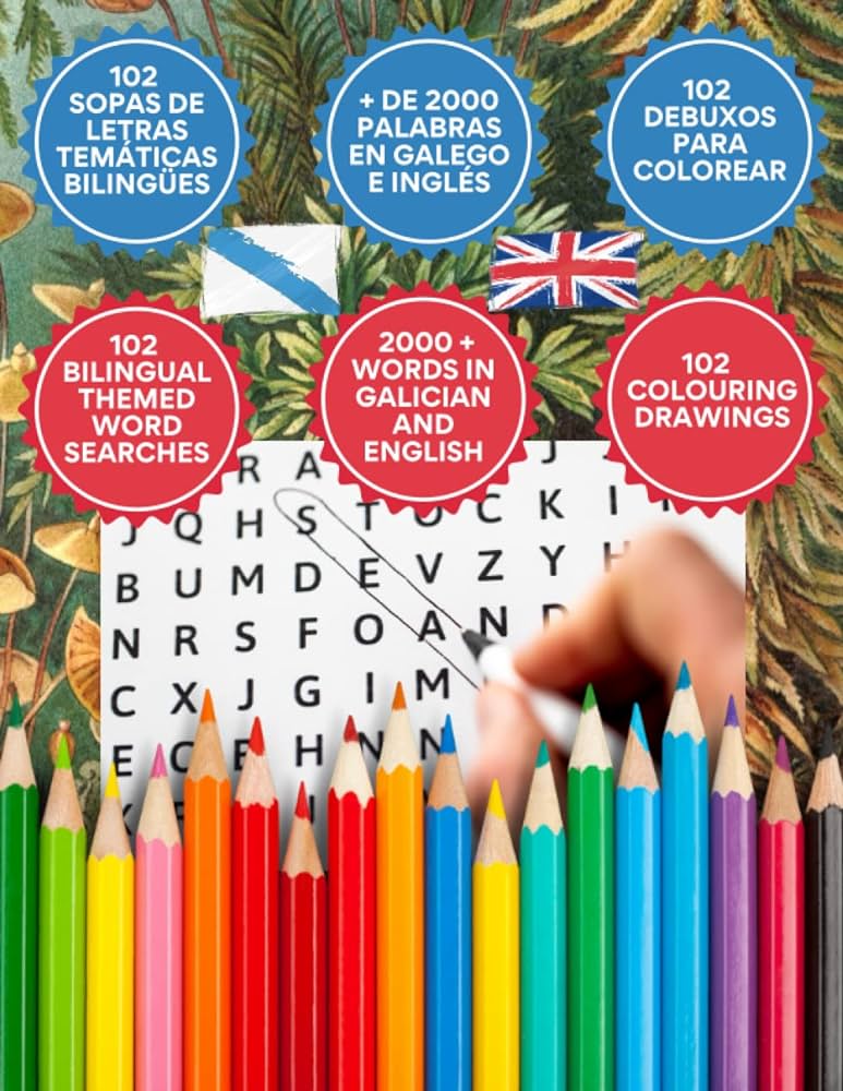 Sopas de letras temãticas bilingã galego