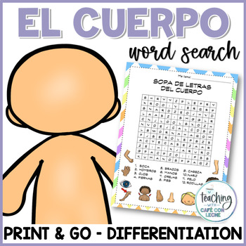 Sopa de letras del cuerpo