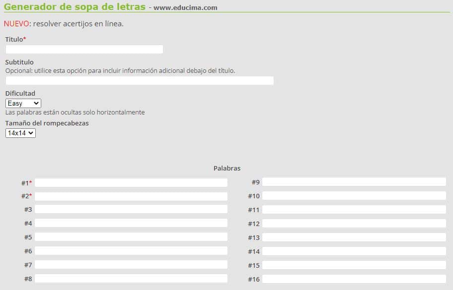 Programas para crear sopas de letras
