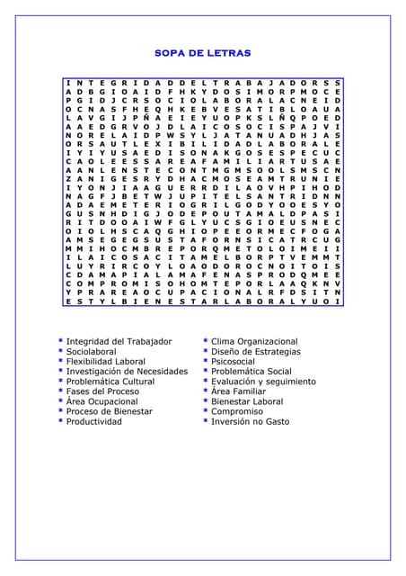 Sopa de letras pdf