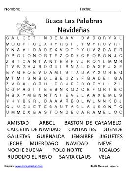 Christmas words word search freebie christmas words spanish christmas spanish