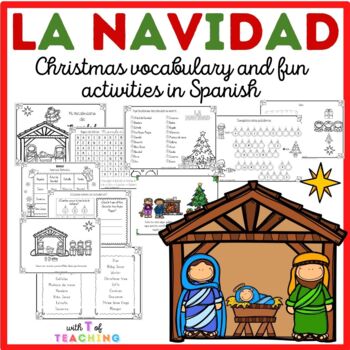 Christmas navidad activities in spanish vocabulario actividades