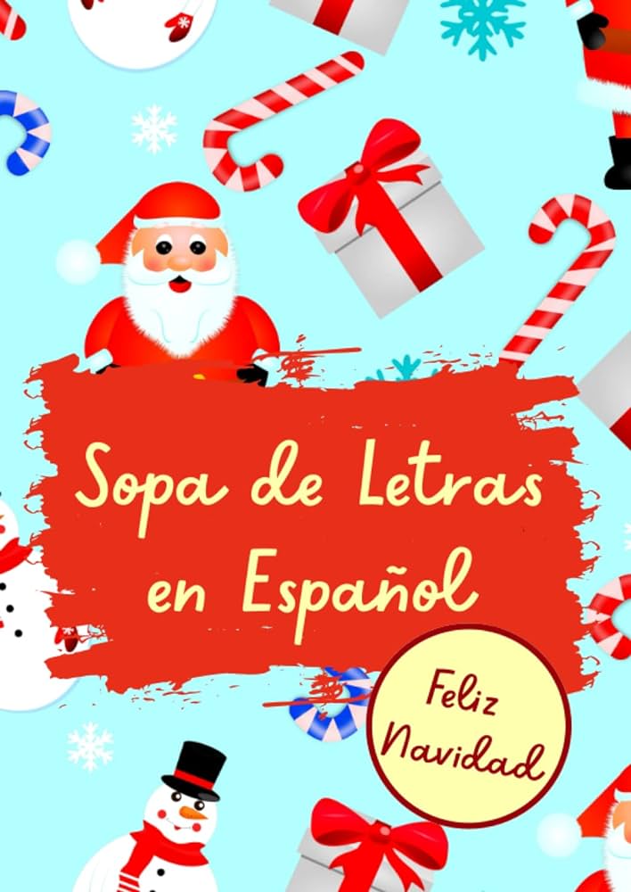 Sopa de letras en espaãol feliz navidad merry christmas pasatiempo divertidos con letras grandes para aumentar la memoria y la concentraciãn spanish edition creative dalt books