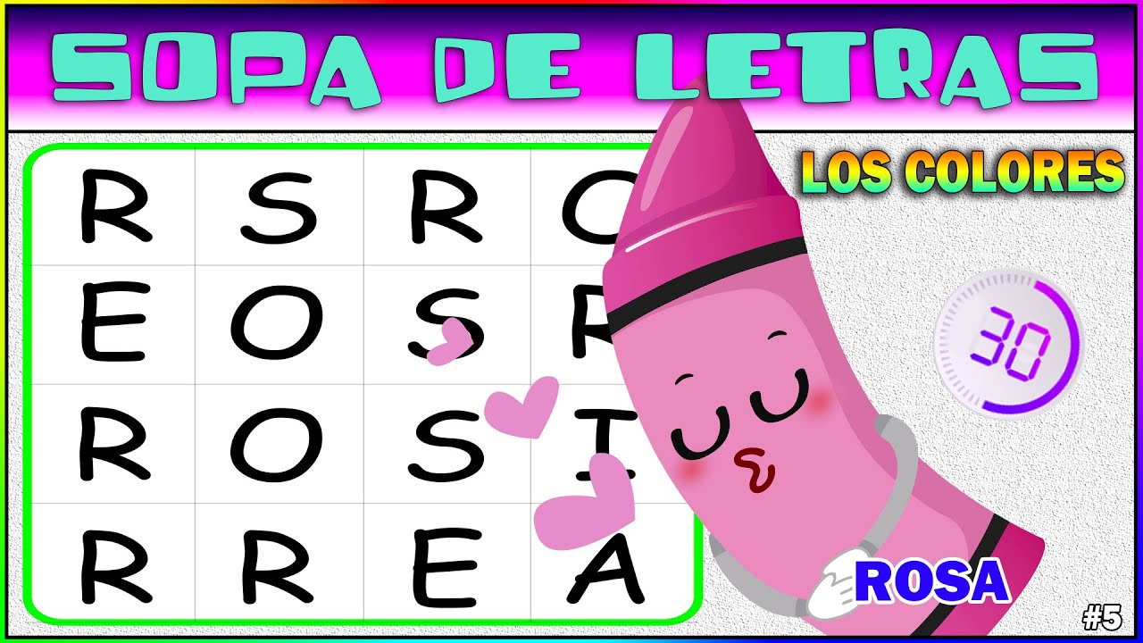 Ð sopa de letras ð pasatiempos divertidos ðª entrena tu mente juegos mentales encuentra los colores ð