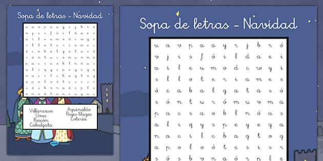 Sopa de letras la natividad teacher made