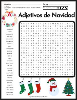Sopa de letras navidad tpt