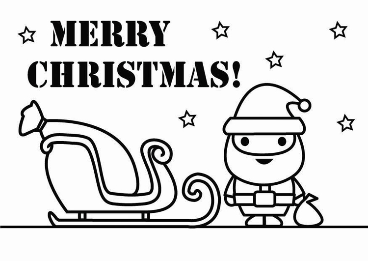 Dibujo para colorear feliz navidad