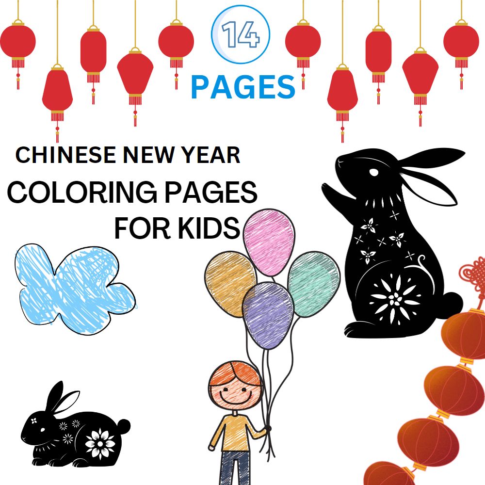 Chinese lunar new year mindfulness coloring activity for kids stress relief made by teachers