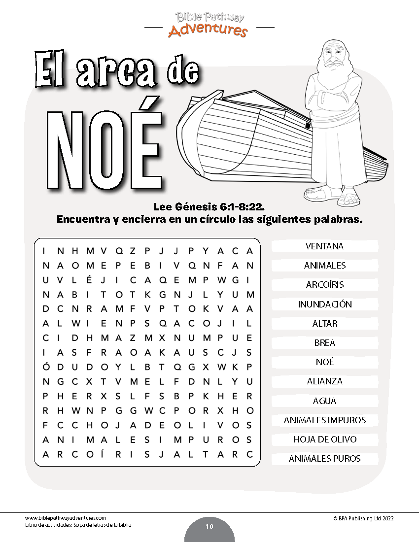 Sopas de letras de la biblia libro de actividades â bible pathway adventures