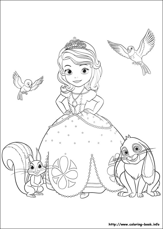 Sofia the first coloring picture