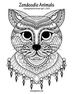 Fã zendoodle animals coloring book for grown