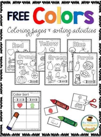 Fun coloring pages and sorting activities for preschoolers