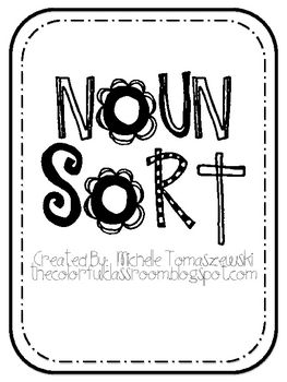 Noun sort nouns classroom language teaching writing