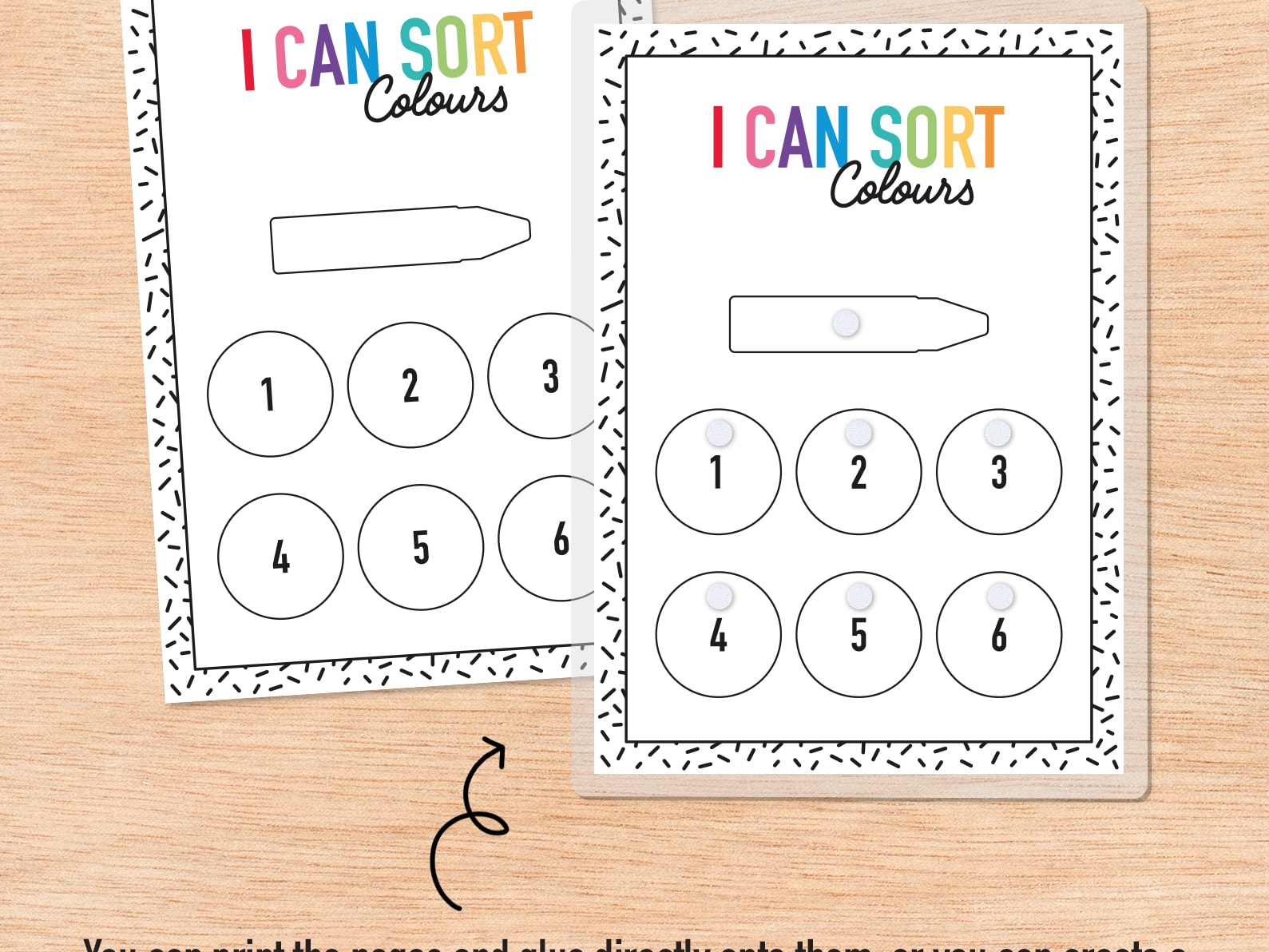 Colours sorting activity
