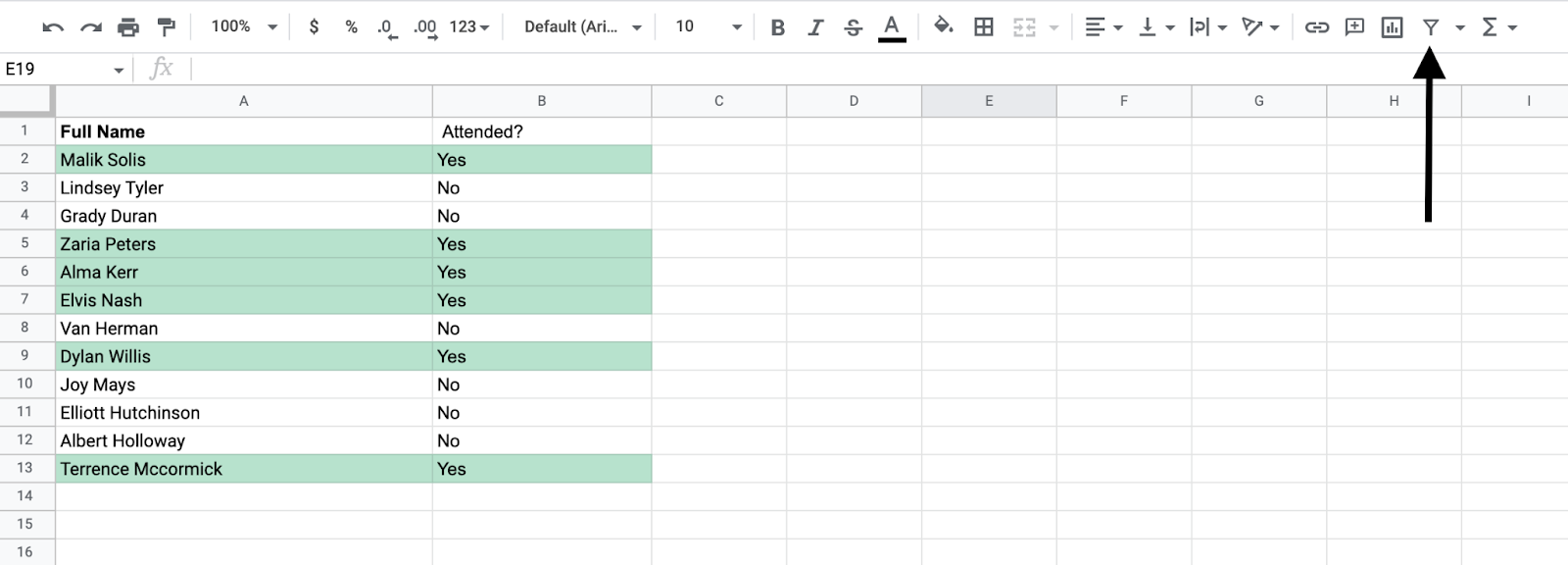 How to sort by color in google sheets best method