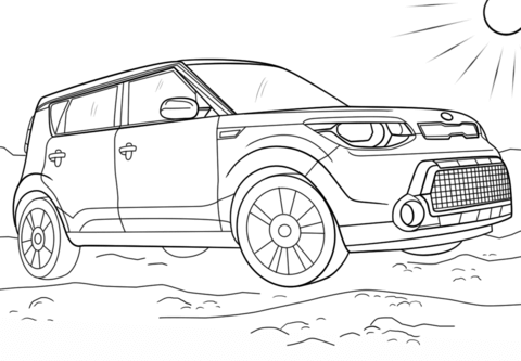 Kia soul coloring page free printable coloring pages