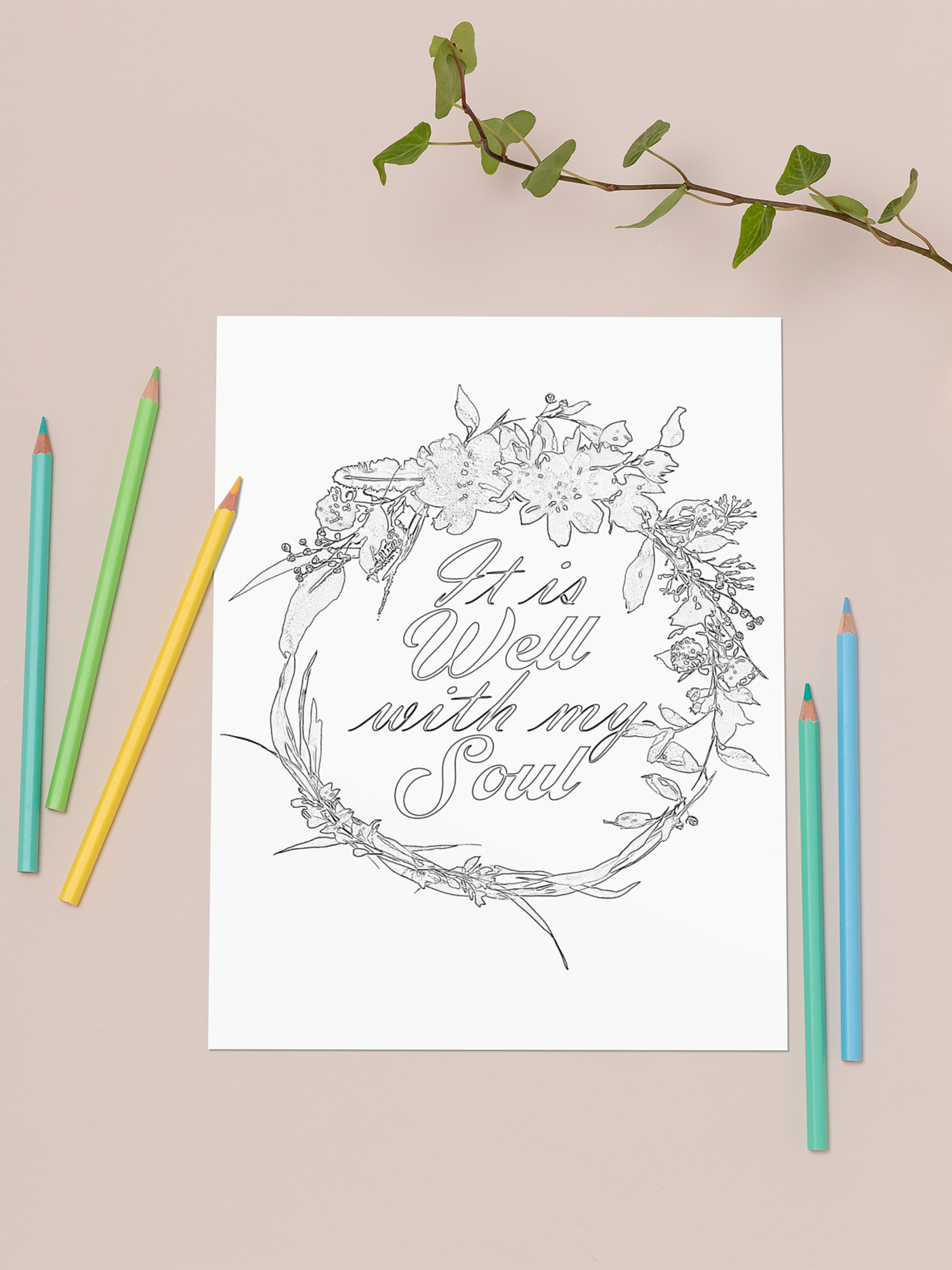 It is well with my soul coloring page â joy crown