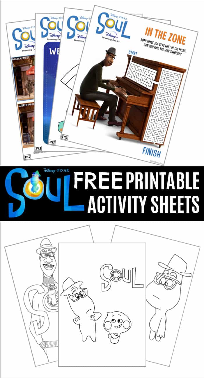 Disney soul coloring pages and activity sheets free printables