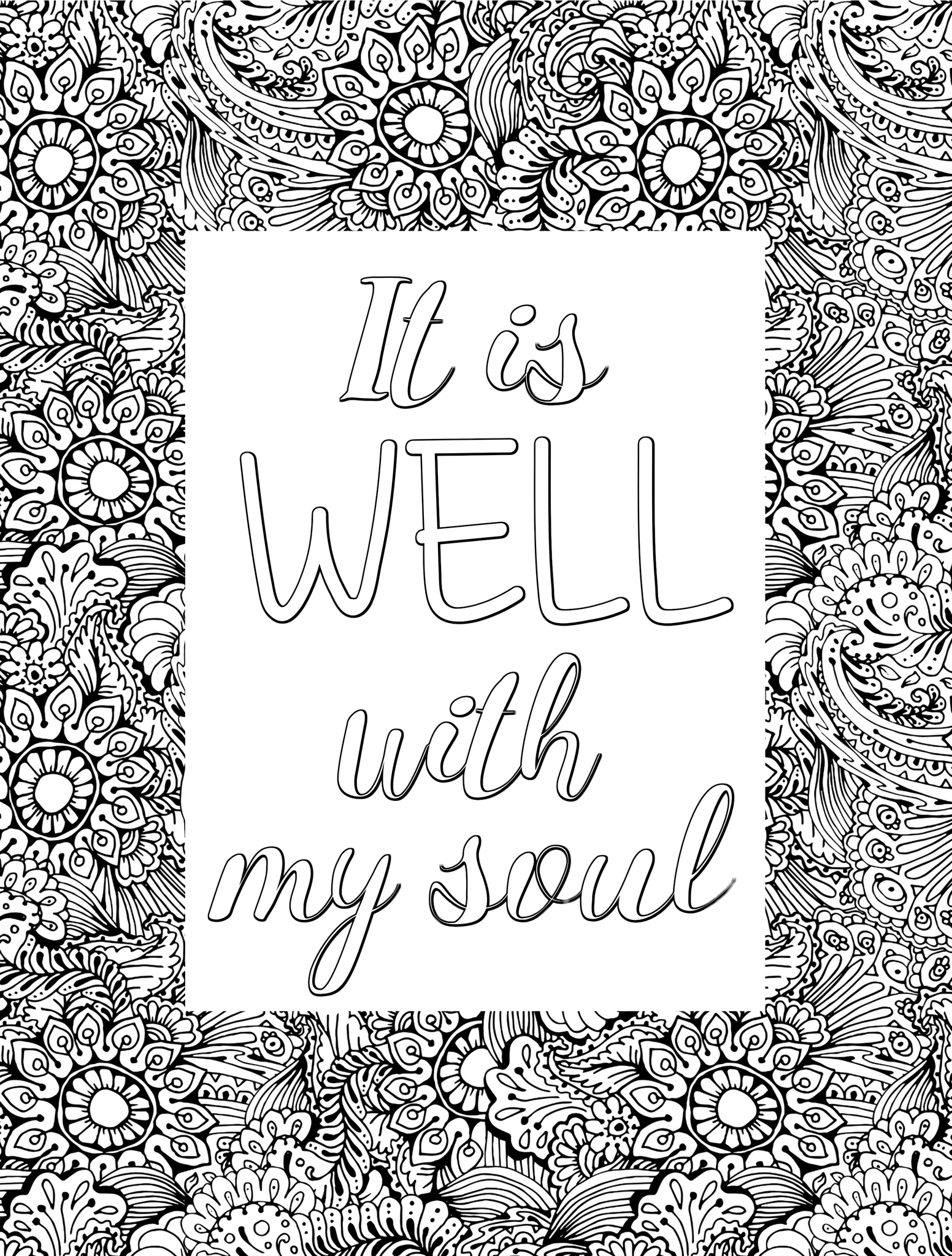 It is well christian hymn coloring page â a divine encounter