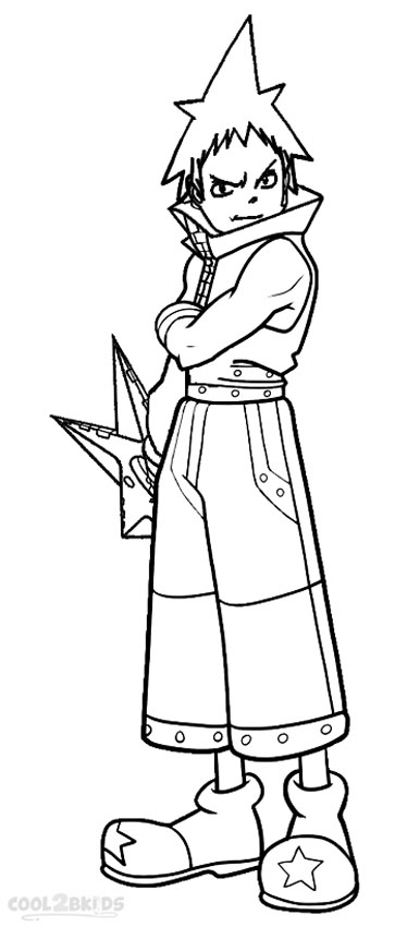 Printable soul eater coloring pages for kids