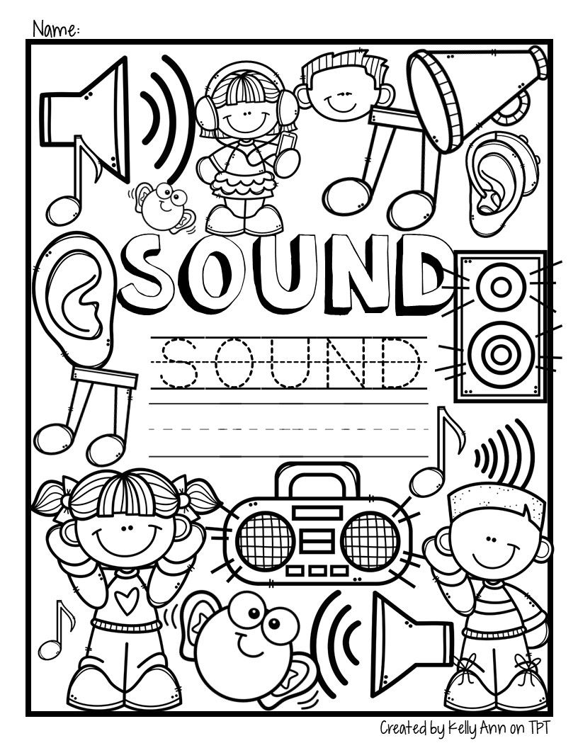 Science vocabulary coloring pages for young learners