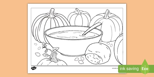Pumpkin soup louring page pumpkins louring pages